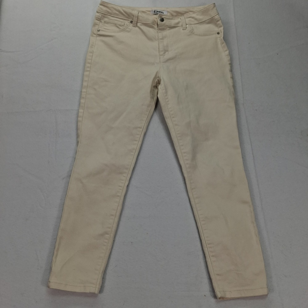 d.jeans Pants Womens 12 Slim Leg Beige Stretch Sustainable EUC